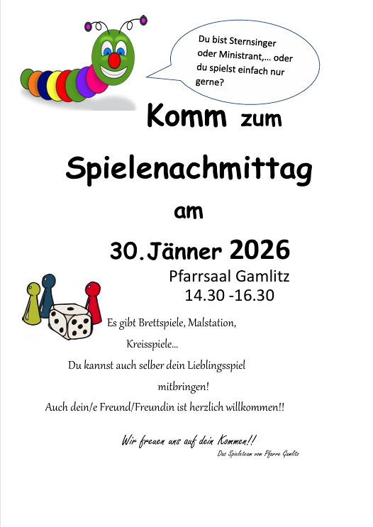 Einladung Spielenachmittag / Michaela Moser